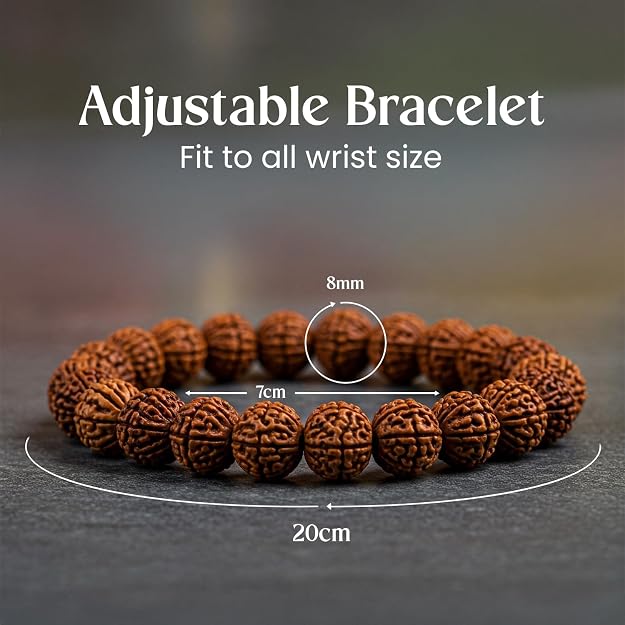 5 Mukhi Rudraksha Bracelet – Peace, Focus & Spiritual Balance