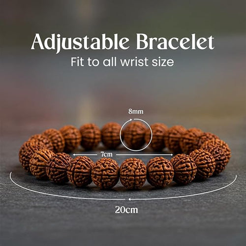 5 Mukhi Rudraksha Bracelet – Peace, Focus & Spiritual Balance