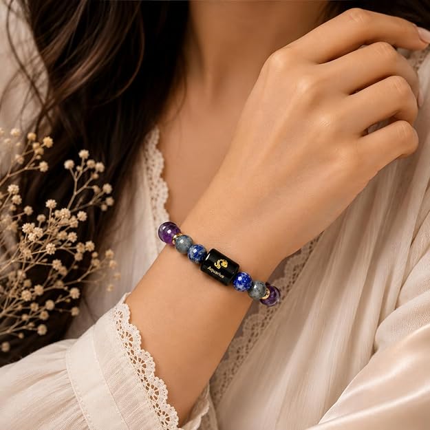 Aquarius Zodiac Bracelet – Independence, Innovation & Positive Energy