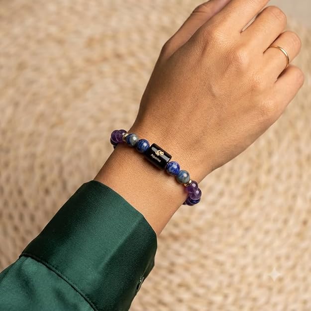 Aquarius Zodiac Bracelet – Independence, Innovation & Positive Energy