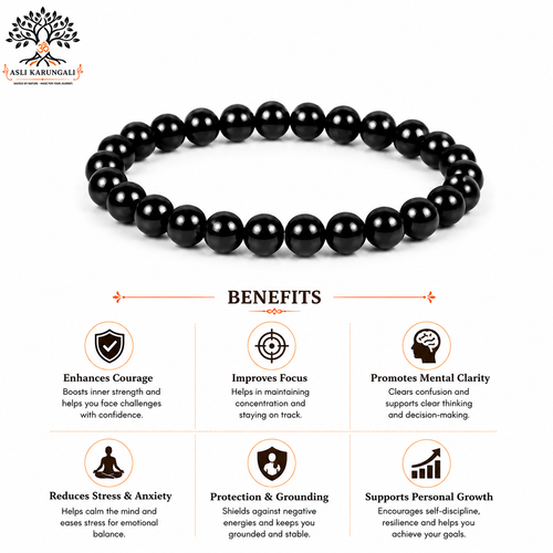 Black Obsidian Bracelet for Courage, Focus & Mental Clarity