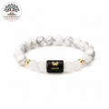 Cancer (कर्क राशि) Zodiac Howlite & Milky Quartz Bracelet
