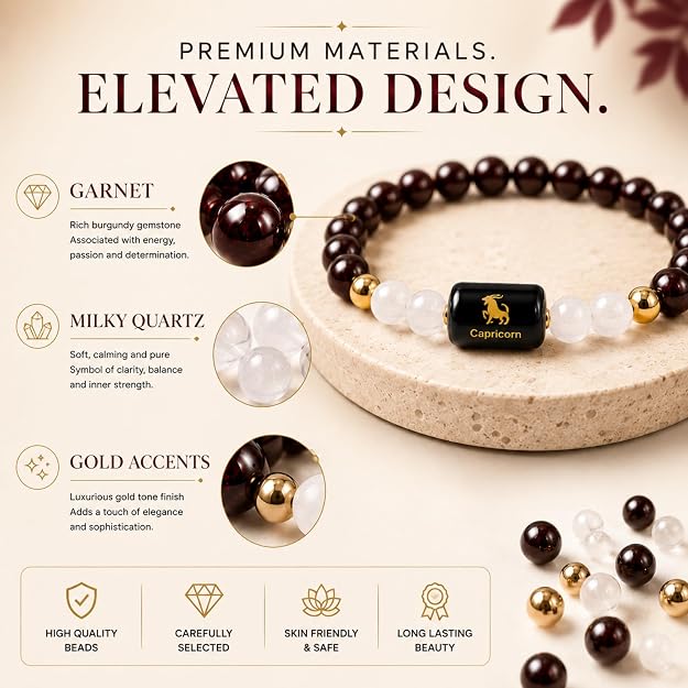 Capricorn Zodiac Bracelet – Ambition, Stability & Success