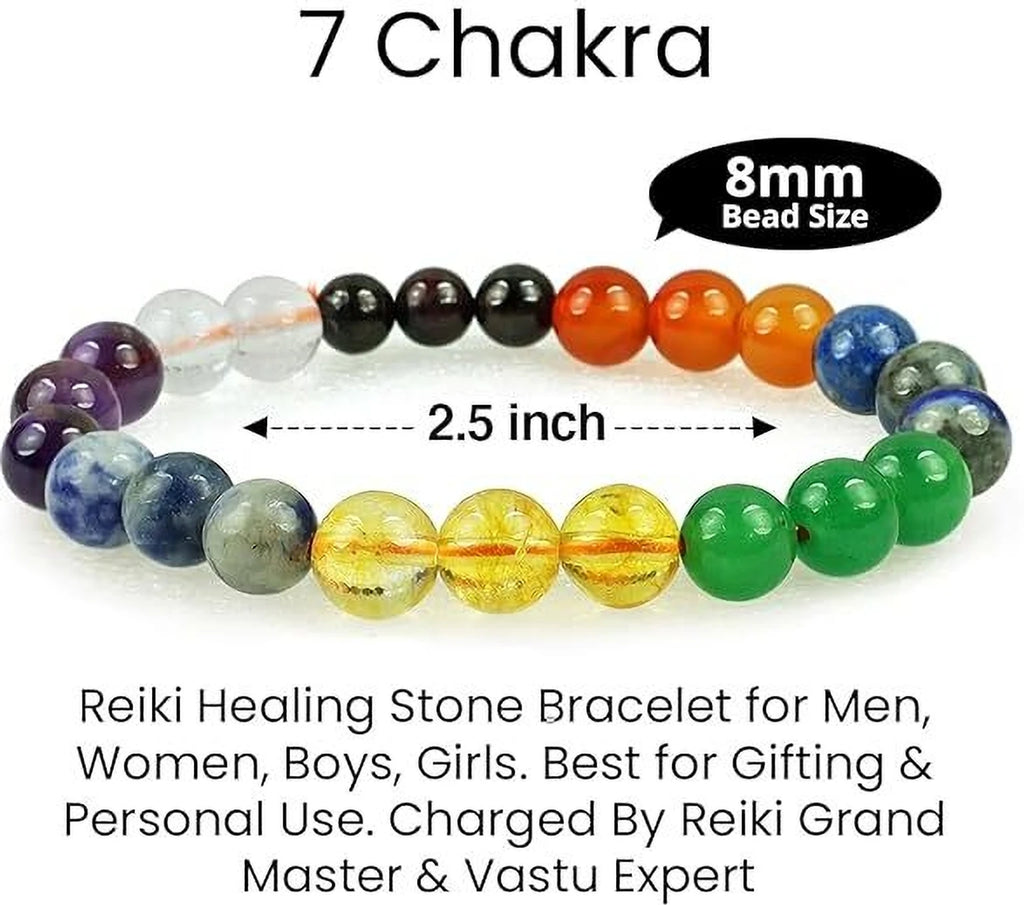 Crystal Beads Charm Bracelet – Positive Energy, Balance & Style
