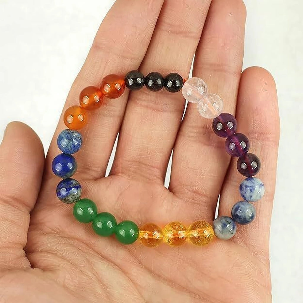 Crystal Beads Charm Bracelet – Positive Energy, Balance & Style