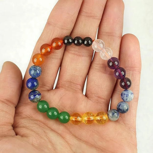 Crystal Beads Charm Bracelet – Positive Energy, Balance & Style