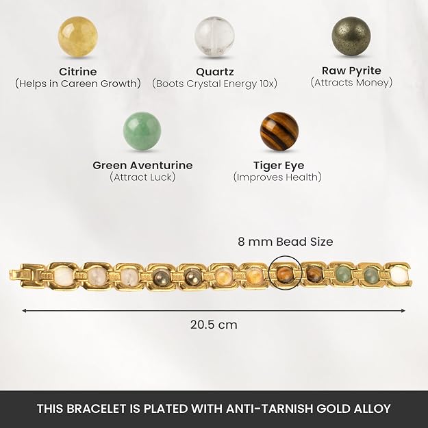 Dhan Yog Gold Metal Bracelet – Wealth, Prosperity & Abundance