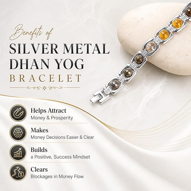 Dhan Yog Silver Bracelet – Wealth, Prosperity & Abundance