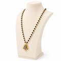 Divine Karungali Malai with Gold Capped Beads & Shiv Trishul Pendant