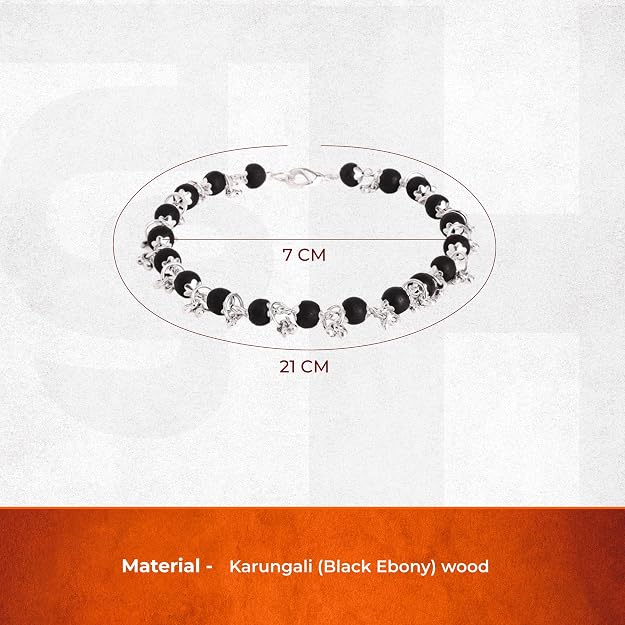 Hindu Karungali Damru Bracelet – Shiva Spiritual Bracelet