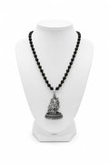 Karungali Malai with Lord Murugan with Base, Authentic Karungali (Ebony)