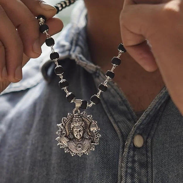 Karungali Murugan Vetri Vel Necklace