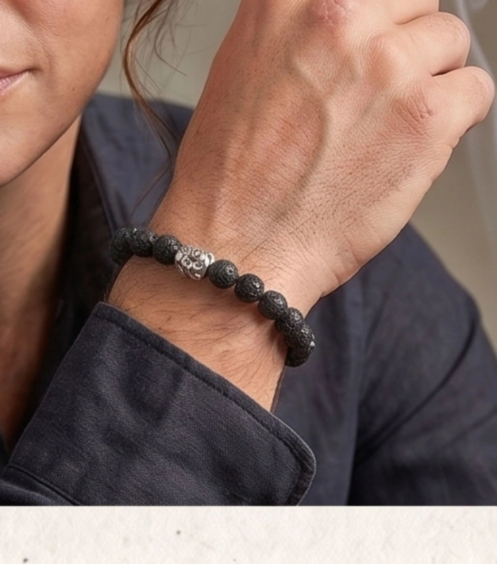 Lava Stone Bracelet – Grounding, Strength & Positive Energy