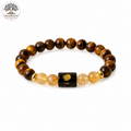 Leo (सिंह राशि) Zodiac Tiger Eye & Citrine Bracelet