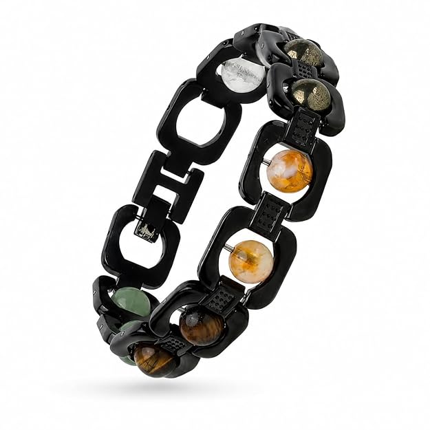 Dhan Yog Black Metal Bracelet – Wealth, Prosperity & Abundance (Black)