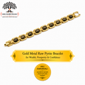 Metal Raw Pyrite Bracelet for Wealth, Prosperity & Success