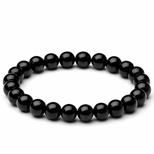 Natural Black Tourmaline Bracelet – Protection, Grounding