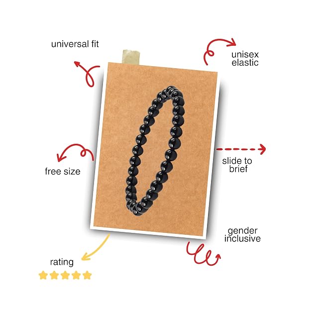 Natural Black Tourmaline Bracelet – Protection, Grounding
