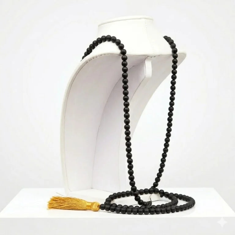Original Karungali Mala 108 Beads | Authentic Ebony Wood Japa Mala