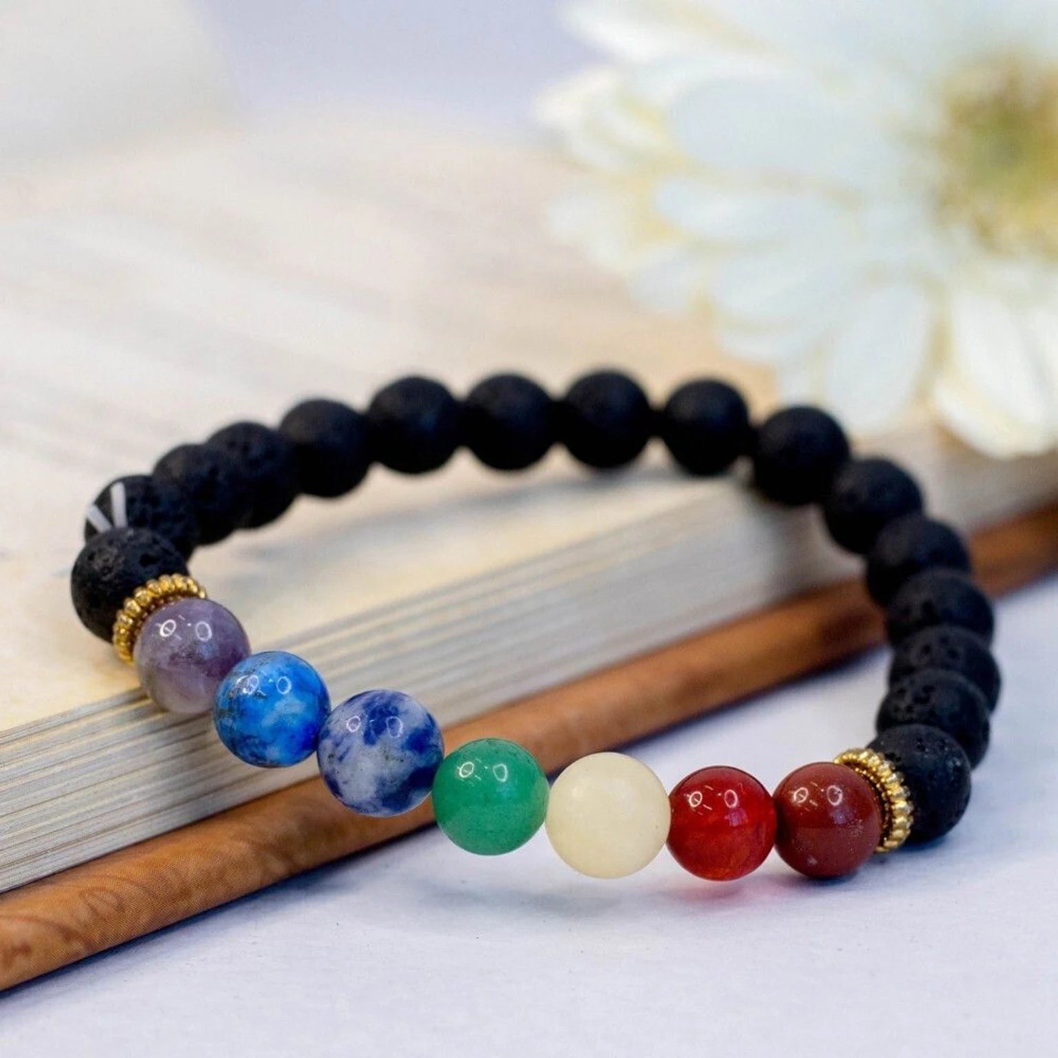 Lapis Lazuli & Quartz Bracelet – Wisdom, Balance & Positive Energy