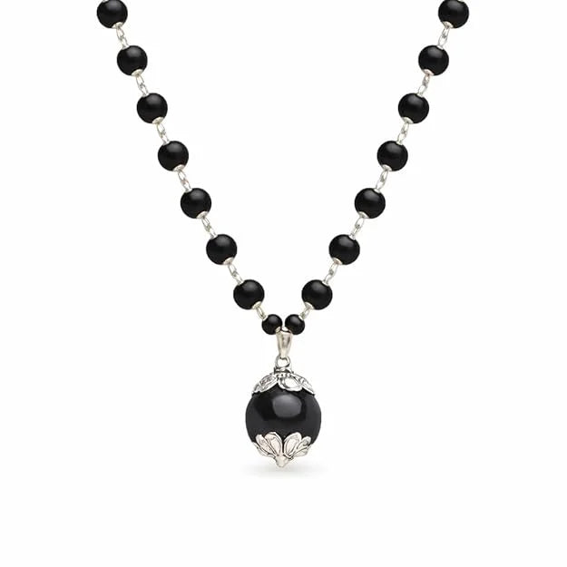 Silver Karungali Mala Necklace