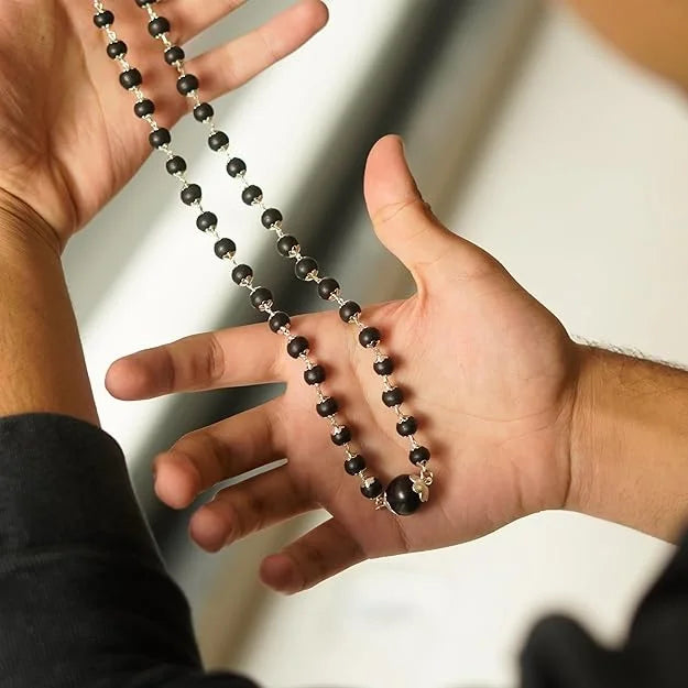 Silver Karungali Mala Necklace