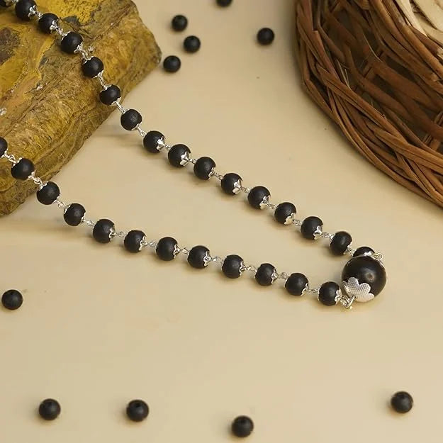 Silver Karungali Mala Necklace