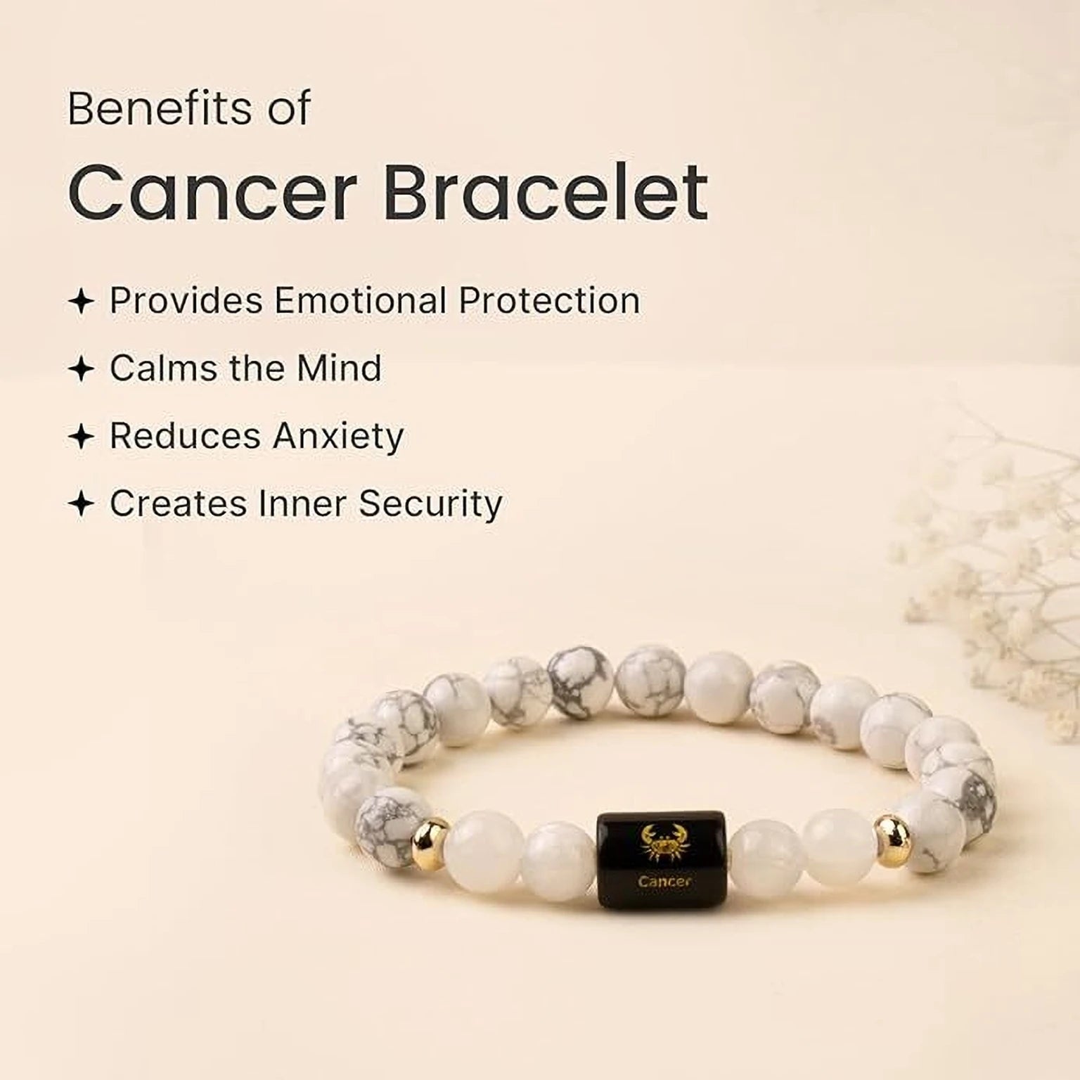 Cancer Zodiac Bracelet – Emotional Balance, Intuition & Protection