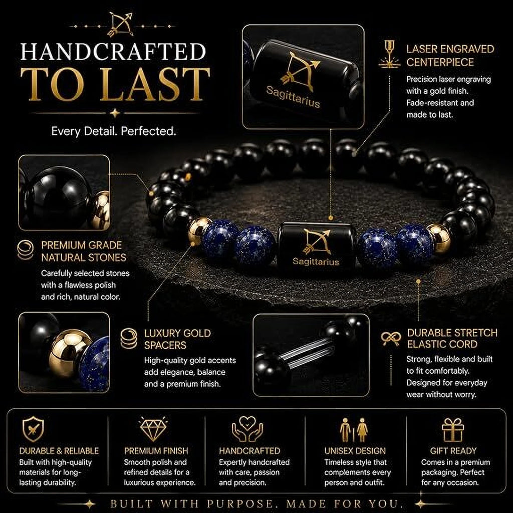Sagittarius Zodiac Bracelet – Adventure, Confidence & Freedom