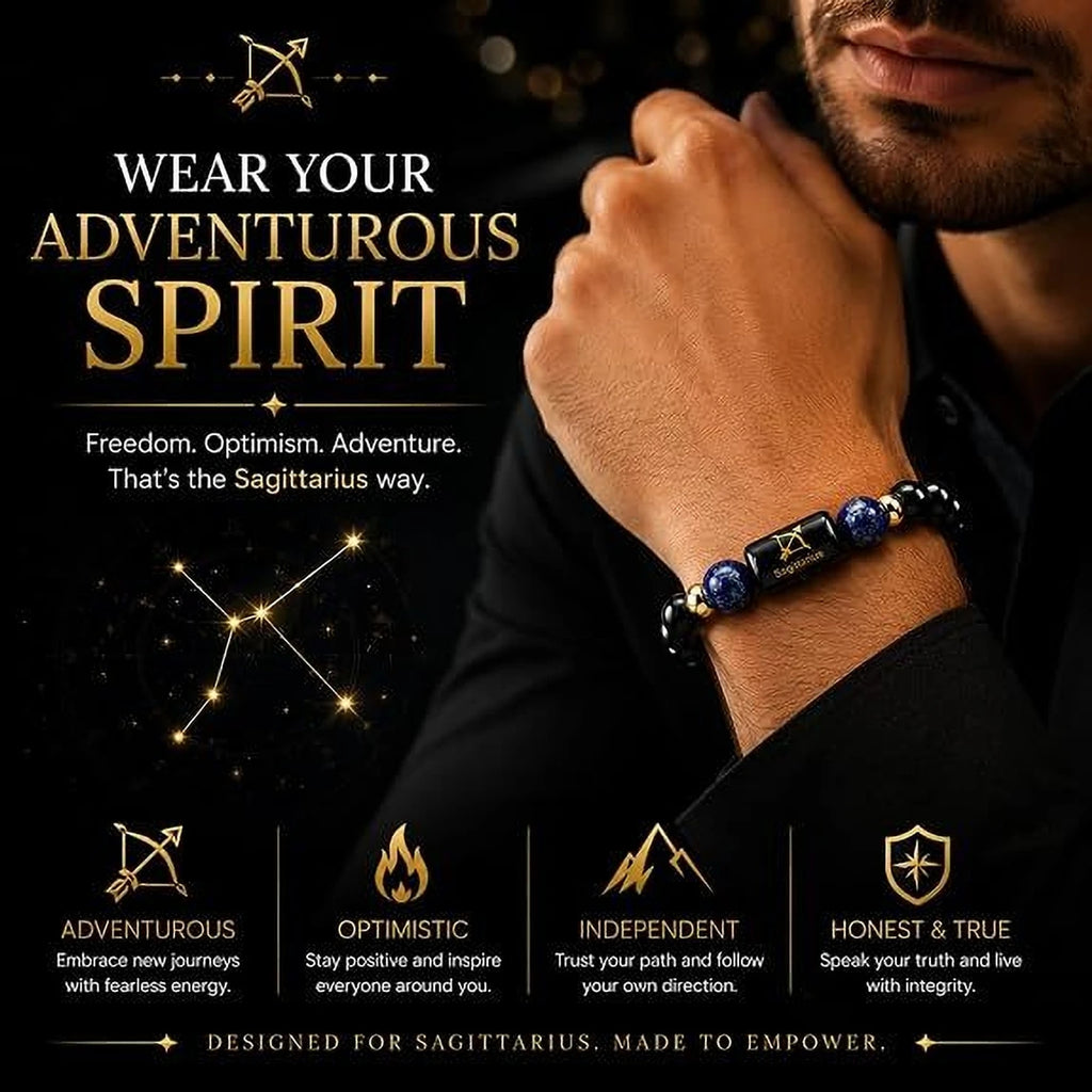 Sagittarius Zodiac Bracelet – Adventure, Confidence & Freedom