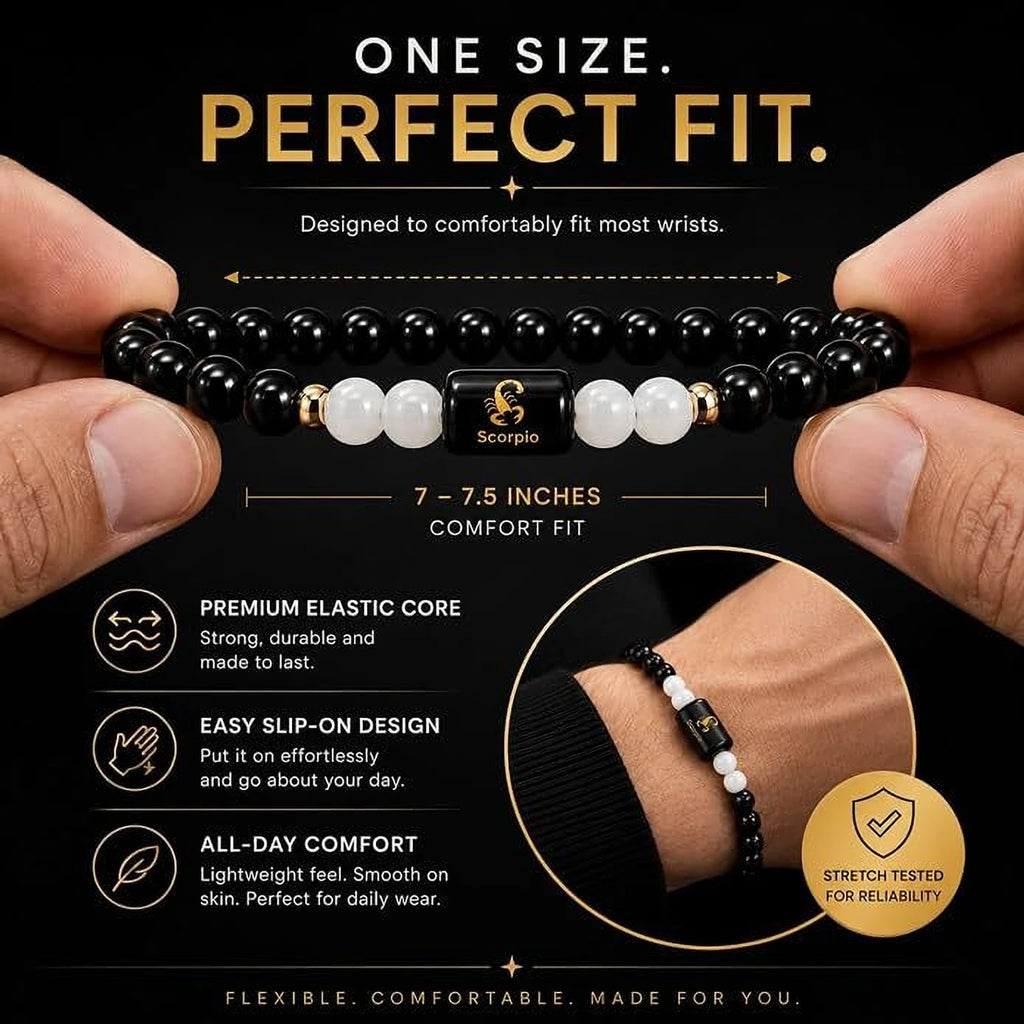 Scorpio Zodiac Bracelet – Strength, Passion & Transformation