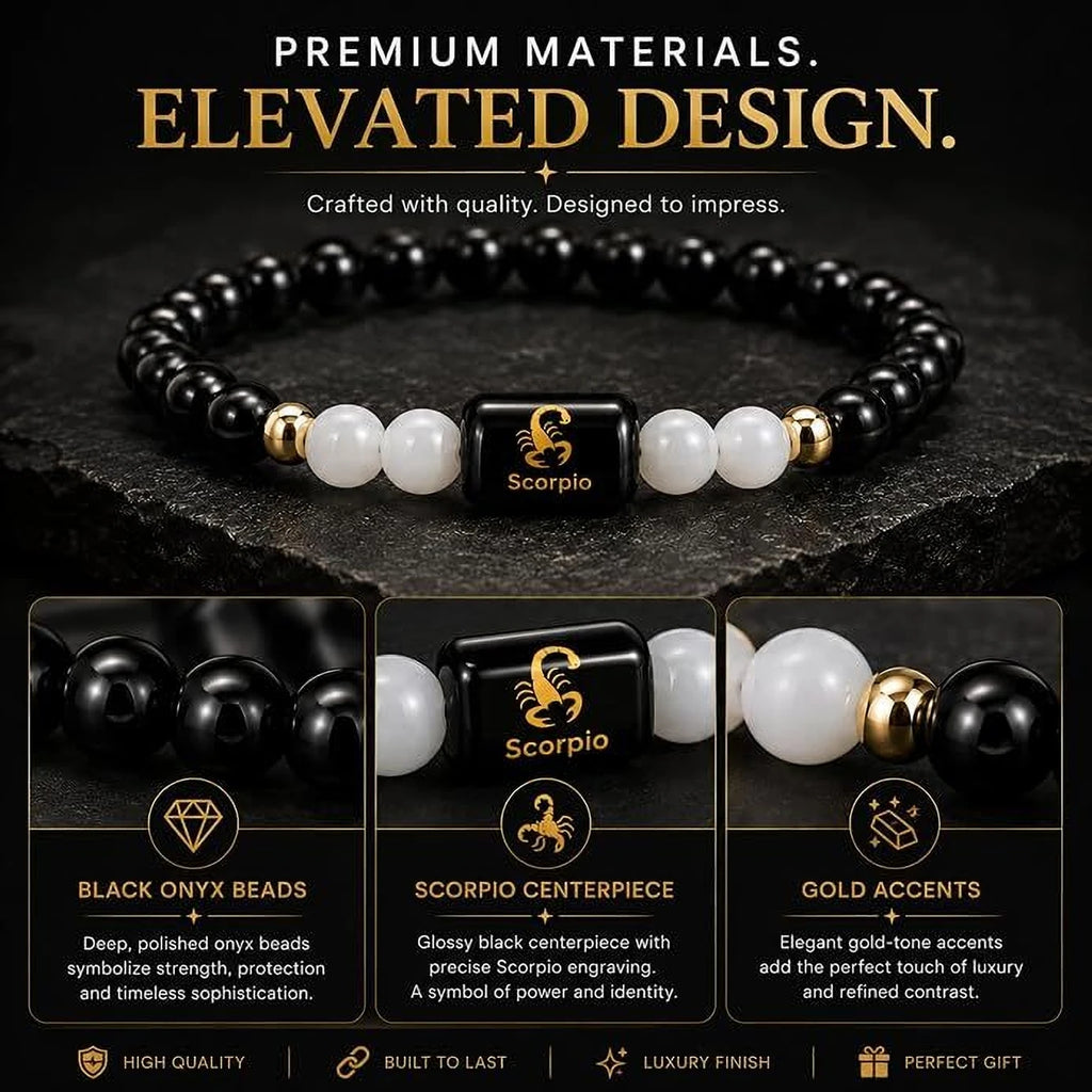 Scorpio Zodiac Bracelet – Strength, Passion & Transformation