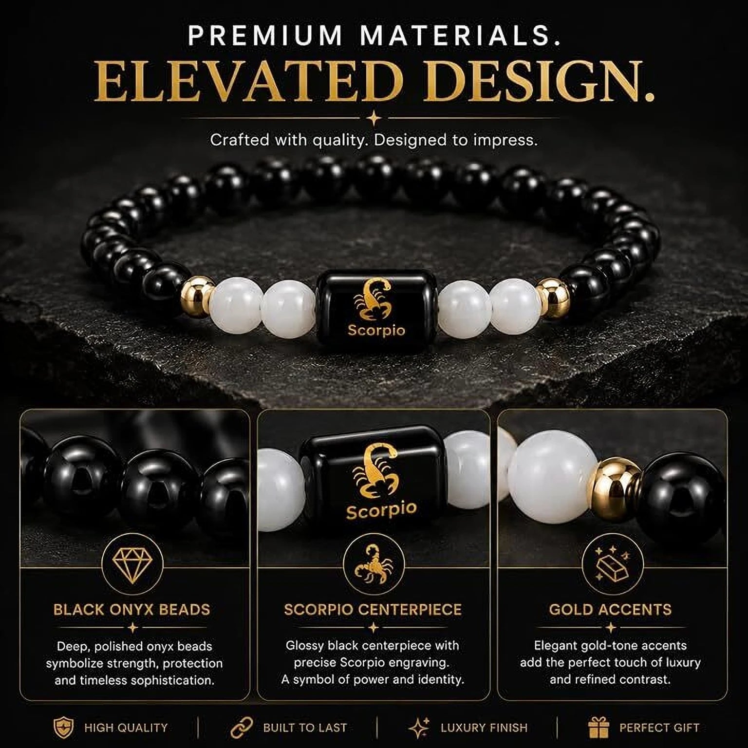 Scorpio Zodiac Bracelet – Strength, Passion & Transformation