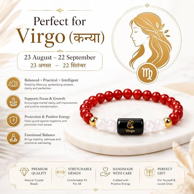 Virgo Zodiac Bracelet – Balance, Wisdom & Confidence