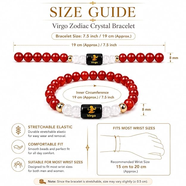 Virgo Zodiac Bracelet – Balance, Wisdom & Confidence